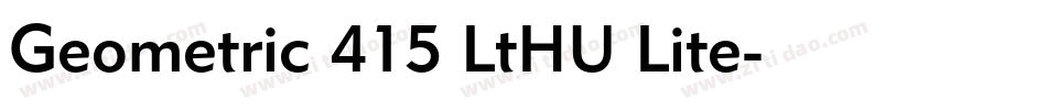 Geometric 415 LtHU Lite字体转换